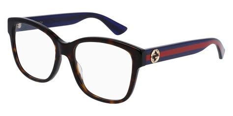 Gucci™ GG0038ON 003 54 Havana/Blue Eyeglasses 